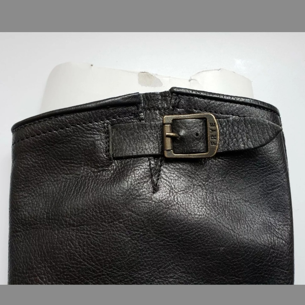 Frye Veronica Slouch Equestrian Black Boots - Picture 3 of 7